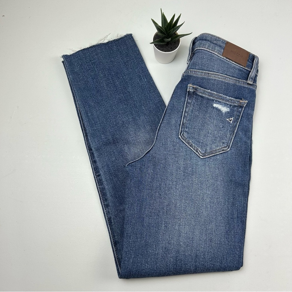 Hidden distressed High rise jeans